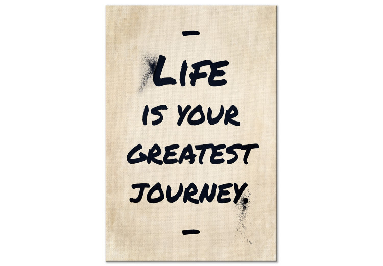 Canvas Print Life is Your Greatest Journey (1-piece) Vertical - English inscription 130413