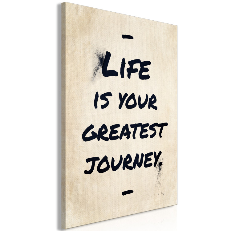 Canvas Print Life is Your Greatest Journey (1-piece) Vertical - English inscription 130413 additionalImage 2