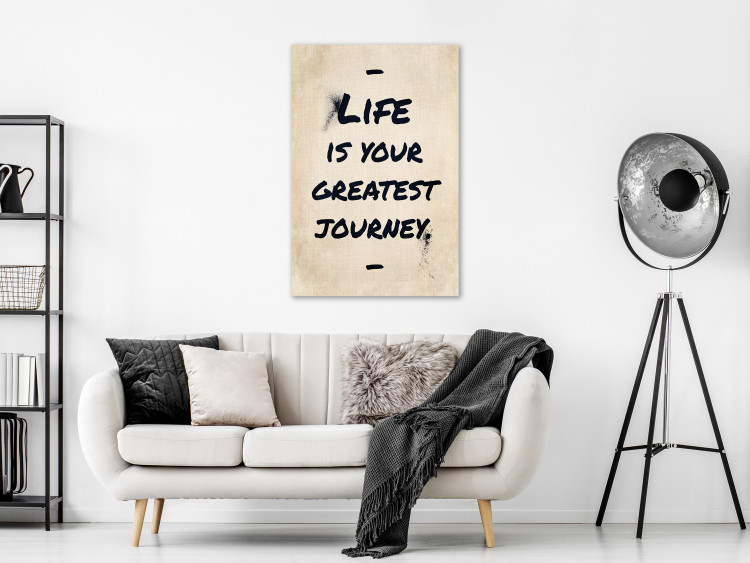 Canvas Print Life is Your Greatest Journey (1-piece) Vertical - English inscription 130413 additionalImage 3