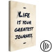 Canvas Print Life is Your Greatest Journey (1-piece) Vertical - English inscription 130413 additionalThumb 6