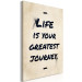 Canvas Print Life is Your Greatest Journey (1-piece) Vertical - English inscription 130413 additionalThumb 2