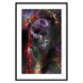 Poster Black Jaguar - animal among abstract colors on a dark background 131813 additionalThumb 17
