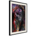 Poster Black Jaguar - animal among abstract colors on a dark background 131813 additionalThumb 2