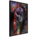 Poster Black Jaguar - animal among abstract colors on a dark background 131813 additionalThumb 13