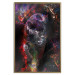 Poster Black Jaguar - animal among abstract colors on a dark background 131813 additionalThumb 21
