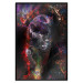 Poster Black Jaguar - animal among abstract colors on a dark background 131813 additionalThumb 18