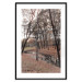 Poster Autumn Stroll - landscape of trees and brown leaves with a water pond 131913 additionalThumb 17