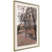 Poster Autumn Stroll - landscape of trees and brown leaves with a water pond 131913 additionalThumb 3