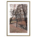 Poster Autumn Stroll - landscape of trees and brown leaves with a water pond 131913 additionalThumb 16