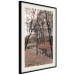 Poster Autumn Stroll - landscape of trees and brown leaves with a water pond 131913 additionalThumb 2