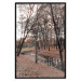 Poster Autumn Stroll - landscape of trees and brown leaves with a water pond 131913 additionalThumb 16