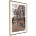 Poster Autumn Stroll - landscape of trees and brown leaves with a water pond 131913 additionalThumb 9