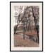 Poster Autumn Stroll - landscape of trees and brown leaves with a water pond 131913 additionalThumb 19