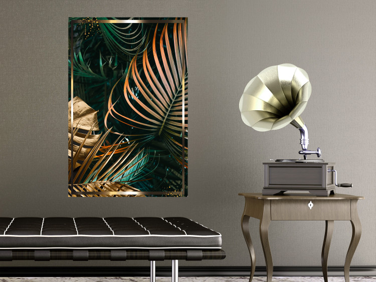 Poster Forest Jewels - tropical composition of green and brown leaves 134513 additionalImage 4