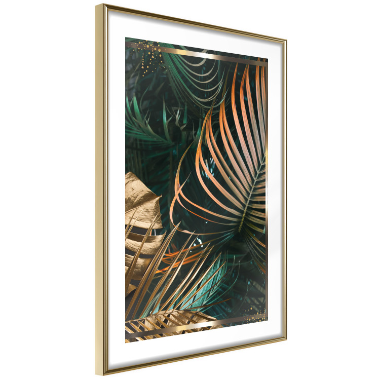 Poster Forest Jewels - tropical composition of green and brown leaves 134513 additionalImage 9