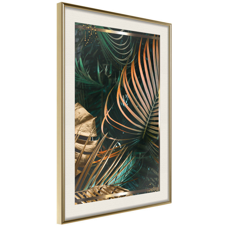 Poster Forest Jewels - tropical composition of green and brown leaves 134513 additionalImage 3