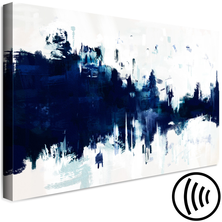 Canvas Print Blue in white - Abstraction with streaks in classic blue 135213 additionalImage 6
