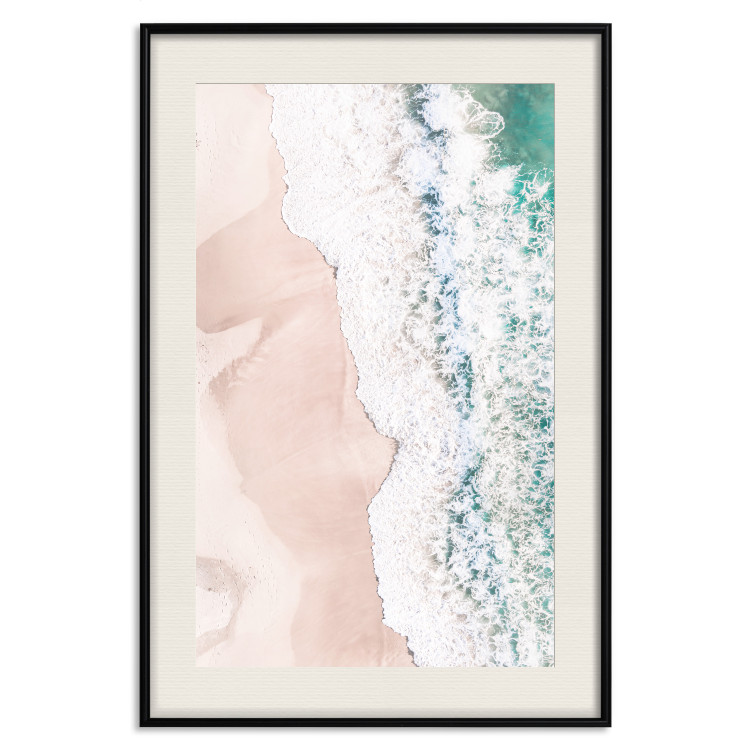 Wall Poster Troubled Ocean - landscape of pastel beach depicted from a bird's eye view 135313 additionalImage 19