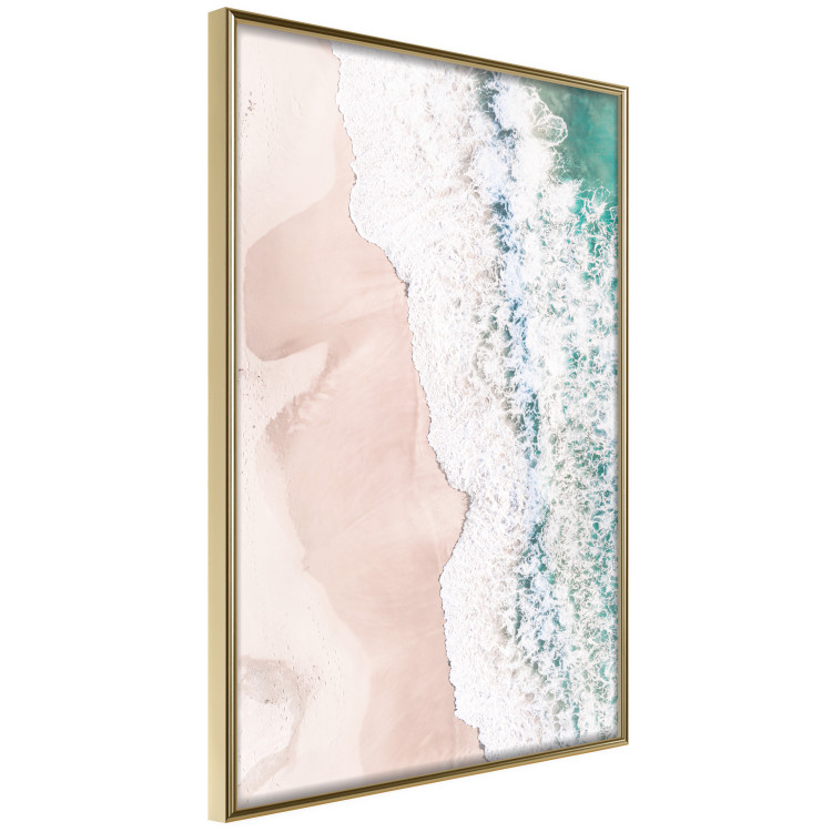 Wall Poster Troubled Ocean - landscape of pastel beach depicted from a bird's eye view 135313 additionalImage 8