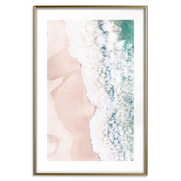 Wall Poster Troubled Ocean - landscape of pastel beach depicted from a bird's eye view 135313 additionalImage 15
