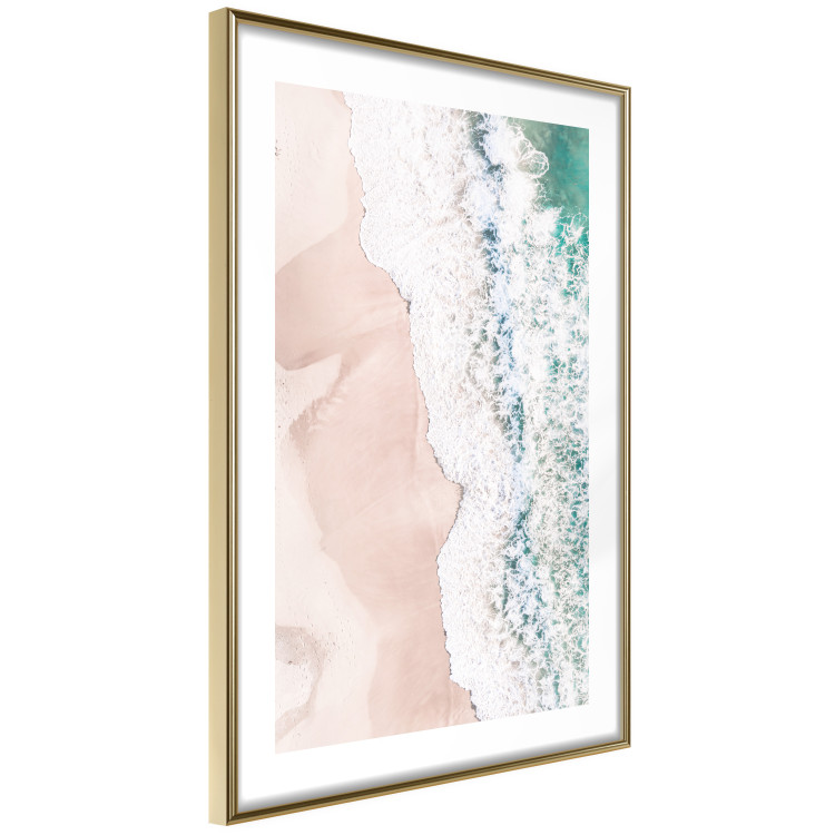 Wall Poster Troubled Ocean - landscape of pastel beach depicted from a bird's eye view 135313 additionalImage 2
