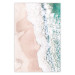 Wall Poster Troubled Ocean - landscape of pastel beach depicted from a bird's eye view 135313