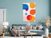 Canvas Art Print Colorful, Geometric Figures - Abstract theme on a beige background 135613 additionalThumb 3
