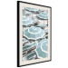 Wall Poster Turquoise Umbrellas - summer landscape of a sandy beach filled with sunbeds 135913 additionalThumb 8
