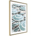 Wall Poster Turquoise Umbrellas - summer landscape of a sandy beach filled with sunbeds 135913 additionalThumb 3
