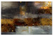 Canvas August Evening (1-piece) Wide - golden abstractness 137513