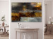 Canvas August Evening (1-piece) Wide - golden abstractness 137513 additionalThumb 3