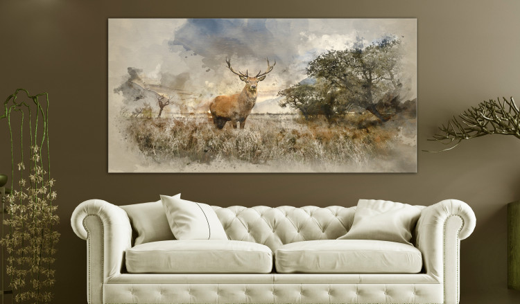 Large canvas print Deer in Field II [Large Format] 137613 additionalImage 6