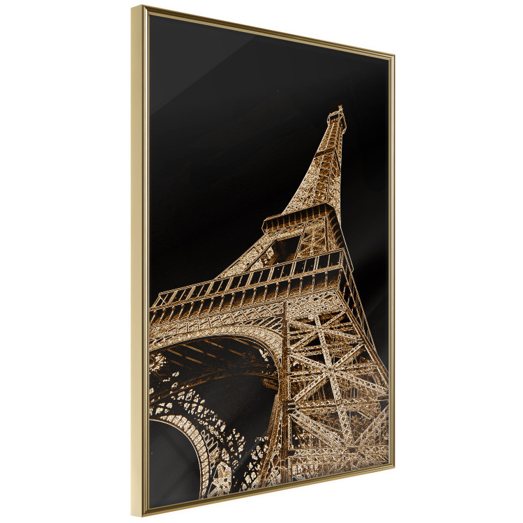 Poster French Flash - architecture of the Eiffel Tower on a solid black background 137913 additionalImage 8