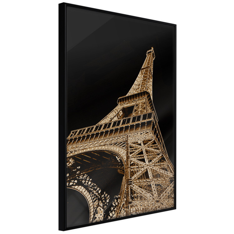 Poster French Flash - architecture of the Eiffel Tower on a solid black background 137913 additionalImage 8