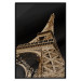 Poster French Flash - architecture of the Eiffel Tower on a solid black background 137913 additionalThumb 10