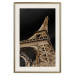 Poster French Flash - architecture of the Eiffel Tower on a solid black background 137913 additionalThumb 18