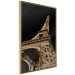 Poster French Flash - architecture of the Eiffel Tower on a solid black background 137913 additionalThumb 9