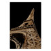Poster French Flash - architecture of the Eiffel Tower on a solid black background 137913