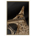 Poster French Flash - architecture of the Eiffel Tower on a solid black background 137913 additionalThumb 11
