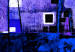 Canvas Art Print Purple City (1-piece) Narrow - abstraction in dark hues 138813 additionalThumb 5