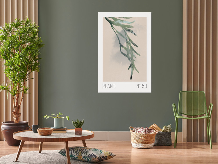 Canvas Print Plant Number 58 (1-piece) Vertical - landscape with plant motif 142313 additionalImage 3