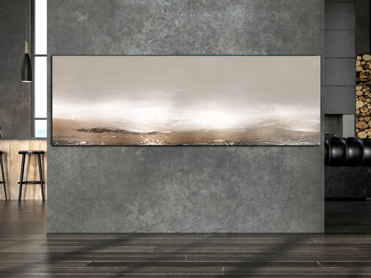 Canvas Print Beige Landscape (1-piece) - abstract coppery sunset 143813 additionalImage 3