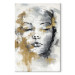 Canvas Portrait of a Stranger (1-piece) - woman's face with closed eyes 148913