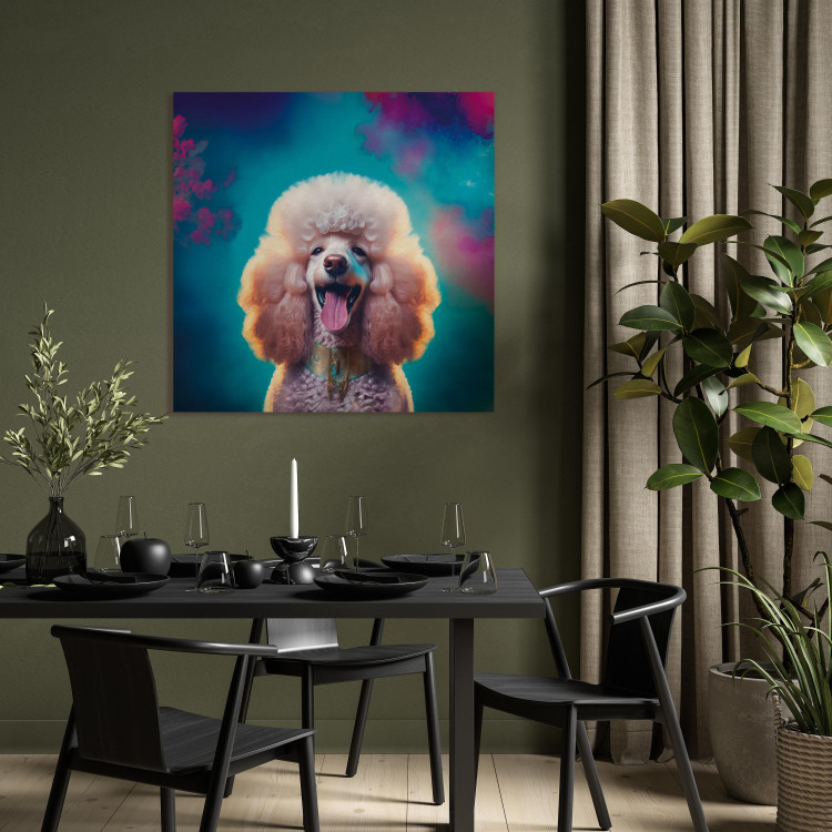 Canvas AI Fredy the Poodle Dog - Joyful Animal in a Candy Frame - Square 150213 additionalImage 3