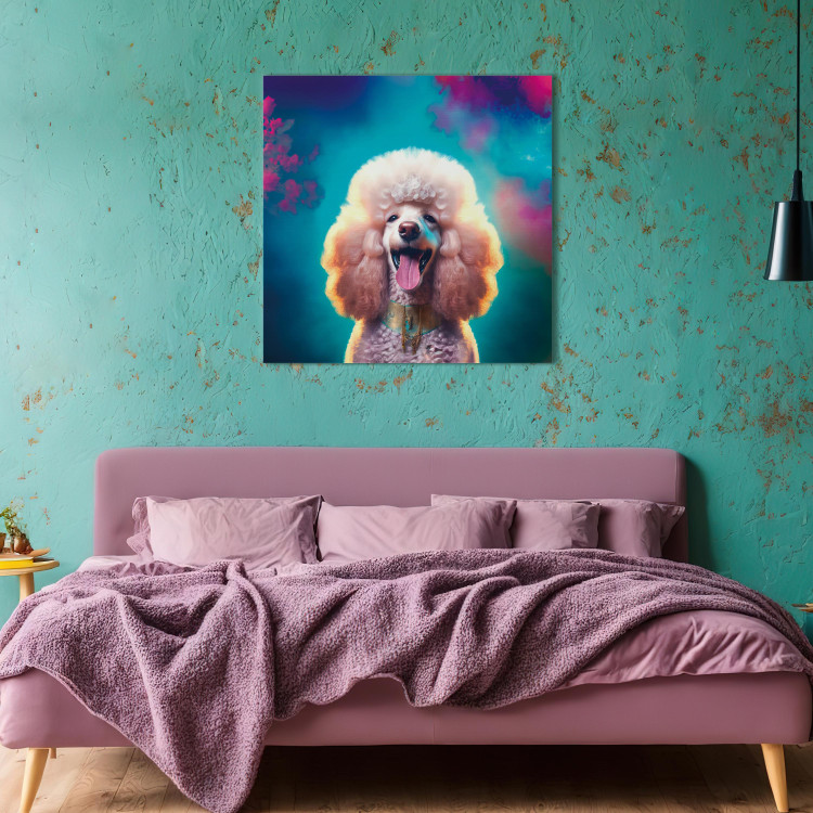 Canvas AI Fredy the Poodle Dog - Joyful Animal in a Candy Frame - Square 150213 additionalImage 5