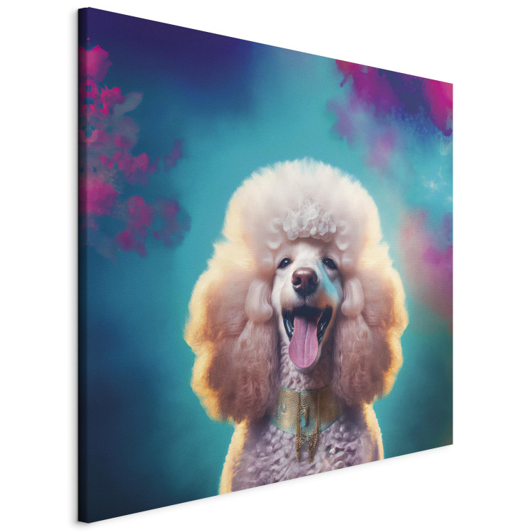 Canvas AI Fredy the Poodle Dog - Joyful Animal in a Candy Frame - Square 150213 additionalImage 2