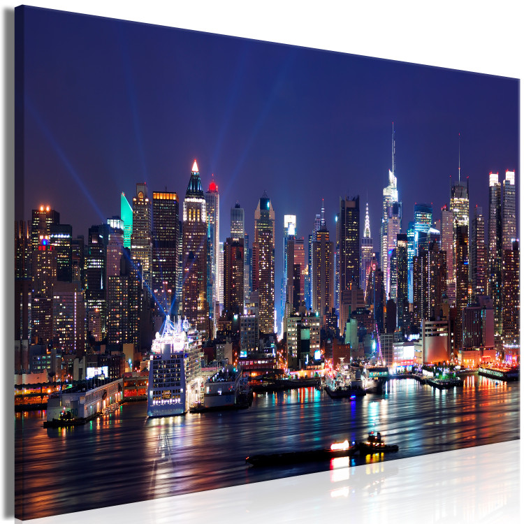 Large canvas print Skyscraper Lights at Night [Large Format] 150713 additionalImage 3