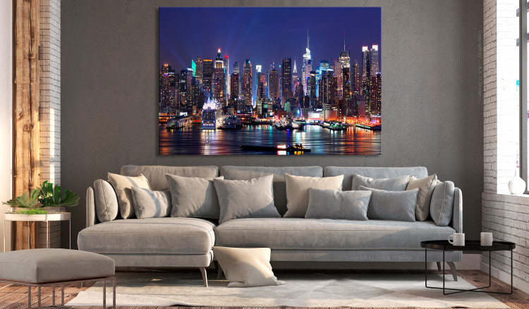 Large canvas print Skyscraper Lights at Night [Large Format] 150713 additionalImage 6