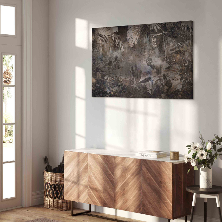 Canvas Mysterious Jungle - A Brown Composition Full of Wild Plants 151213 additionalImage 4