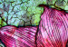 Canvas Flower in bloom - an abstract pink plant on a green background 55813 additionalThumb 5